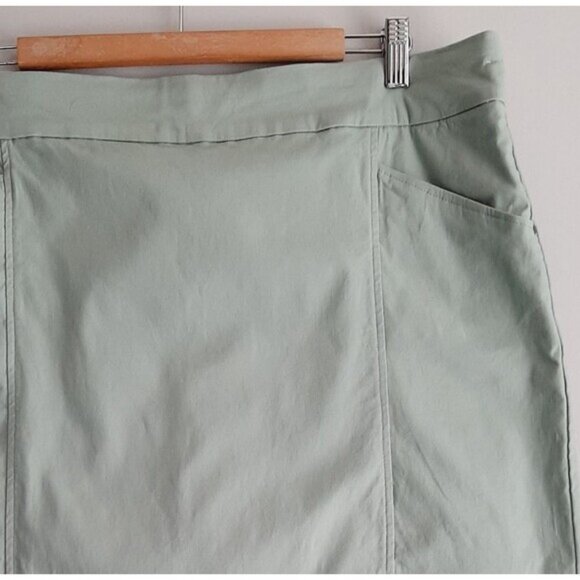 NORTHERN REFLECTIONS | Skort Pull-On Stretch Mini Skirt Style Pastel Green Sz XL - Picture 4 of 10